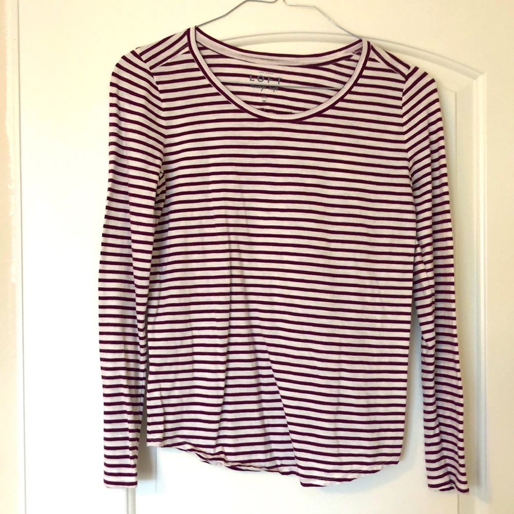 Striped Loft Long Sleeve Top.  New without tags.  Size M